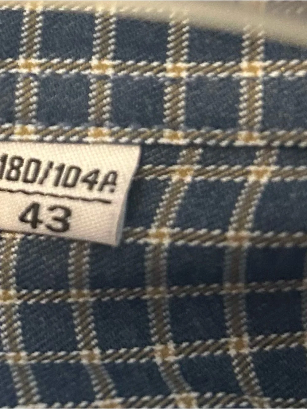 Men's  Sea Blue Check Button-Up Shirt- Long Sleeved -Size XXL - Picture 2 of 5